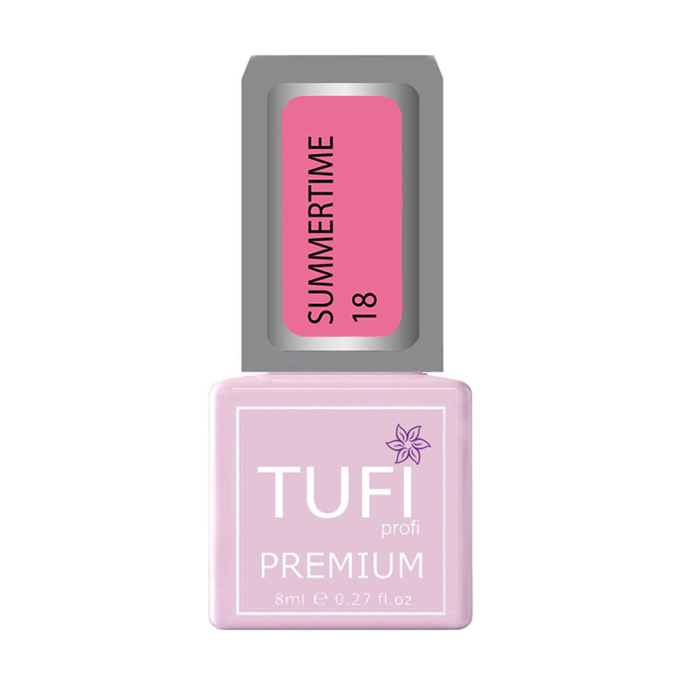 Гель-лак для нігтів Tufi Profi Premium Summertime, 18 Амарантовий, 8 мл